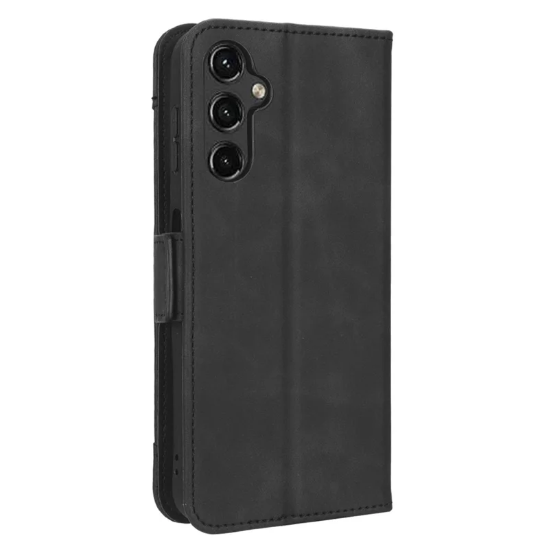 For Samsung Galaxy A14 5G / A14 4G PU Leather Wallet Shockproof Case Multiple Card Slots Stand Magnetic Full Body Protective Phone Cover - Black