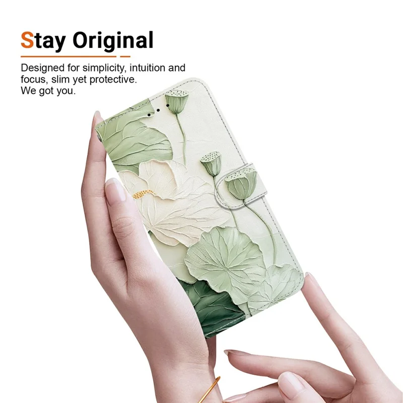 For Honor 600 Smart 5G  /  X7e Plus 5G Wallet Case Pattern Printing Leather Stand Phone Cover with Strap - Lotus