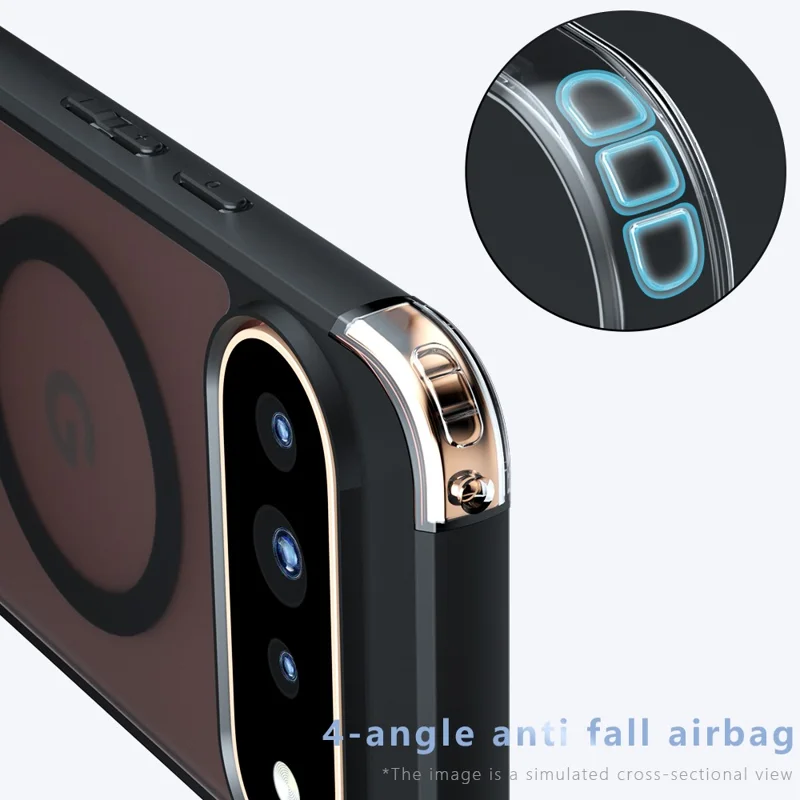 For Google Pixel 11 / Pixel 11 Pro Magnetic Case TPU + PC Matte Skin Touch Phone Cover - Transparent Black