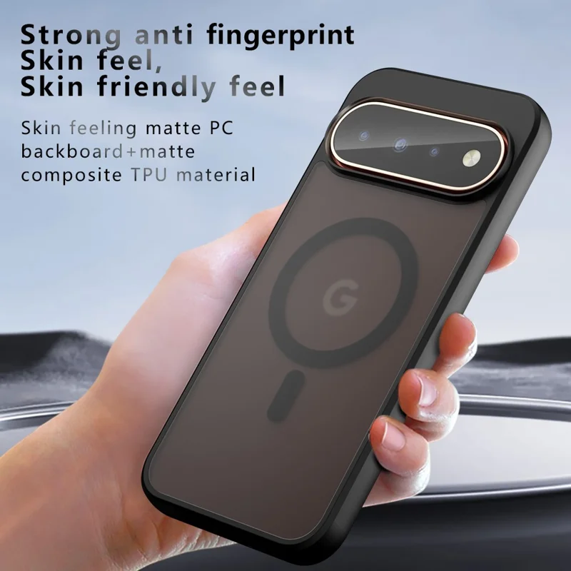 For Google Pixel 11 / Pixel 11 Pro Magnetic Case TPU + PC Matte Skin Touch Phone Cover - Transparent Black