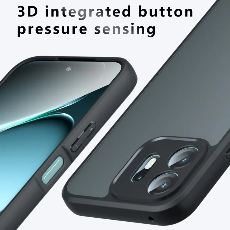 For OnePlus N6 4G Case Skin-Touch TPU + PC Matte Phone Back Cover - Transparent Black