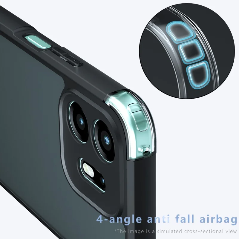 For OnePlus N6 4G Case Skin-Touch TPU + PC Matte Phone Back Cover - Transparent Black
