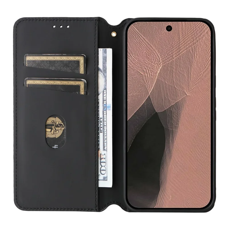 For Google Pixel 11 Pro XL Case Wallet Rhombus Imprinted PU Leather Phone Cover - Silver