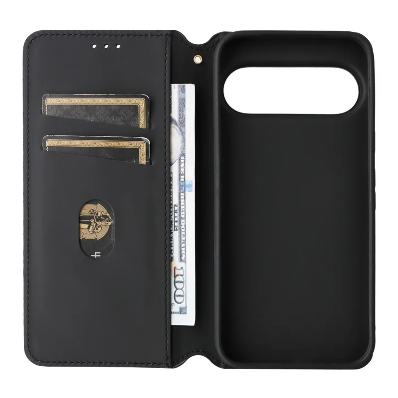 For Google Pixel 11 Pro XL Case Wallet Rhombus Imprinted PU Leather Phone Cover - Silver