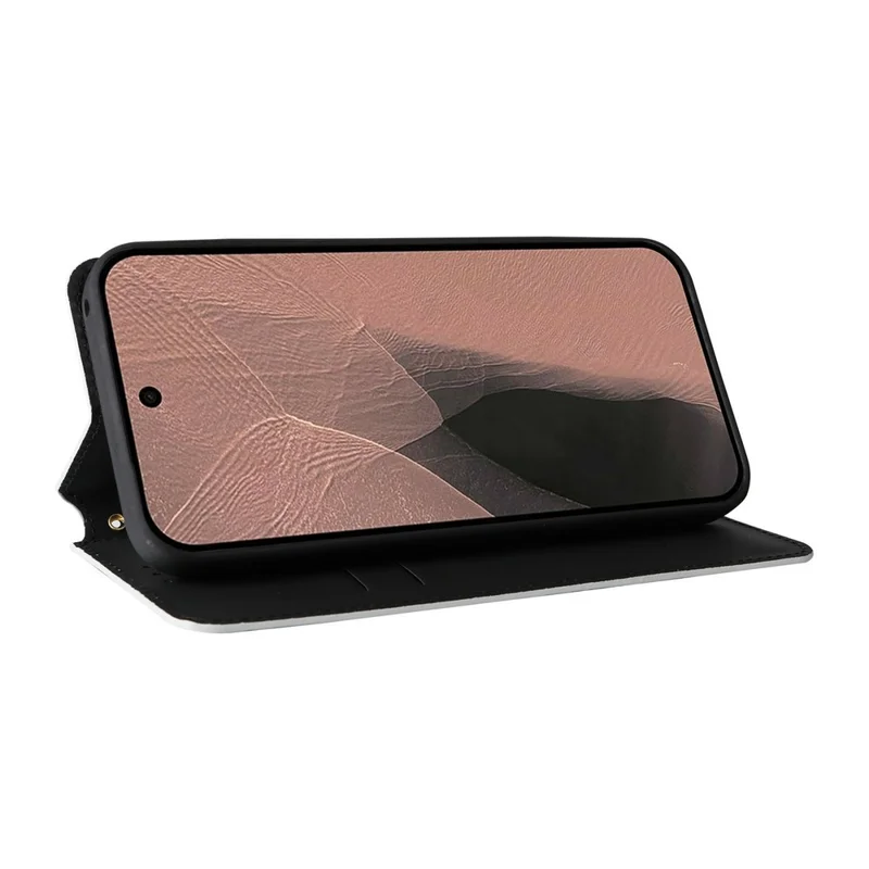 For Google Pixel 11 Pro XL Case Wallet Rhombus Imprinted PU Leather Phone Cover - Silver