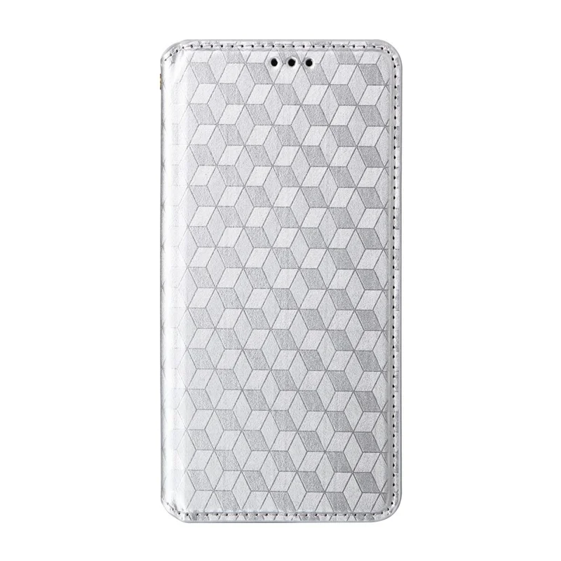 For Google Pixel 11 Pro XL Case Wallet Rhombus Imprinted PU Leather Phone Cover - Silver