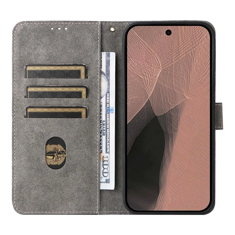 For Google Pixel 11  /  Pixel 11 Pro Wallet Case RFID Blocking PU Leather Phone Cover Stand with Strap - Black