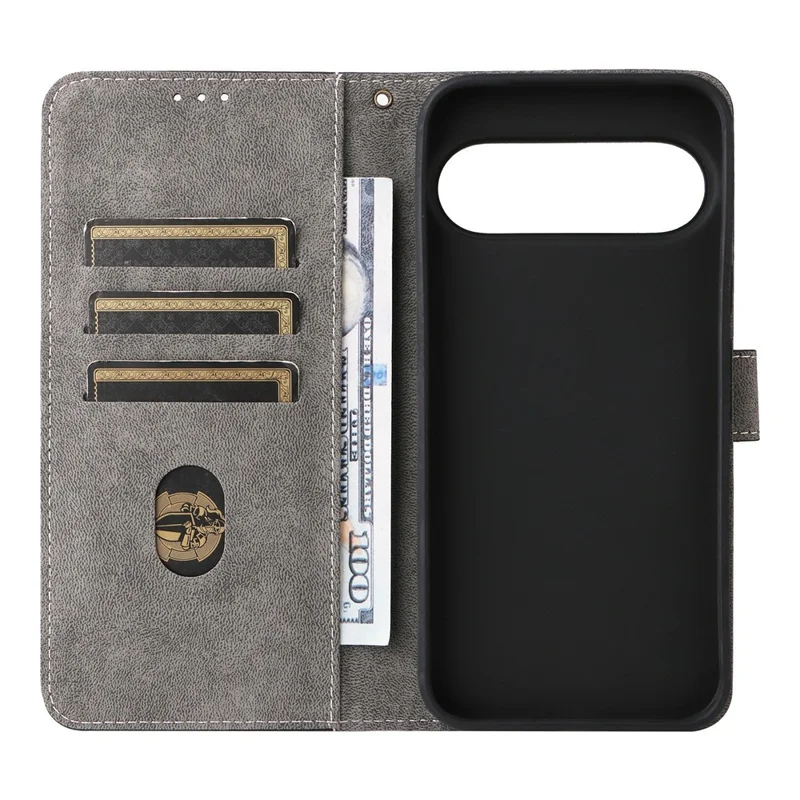 For Google Pixel 11  /  Pixel 11 Pro Wallet Case RFID Blocking PU Leather Phone Cover Stand with Strap - Black