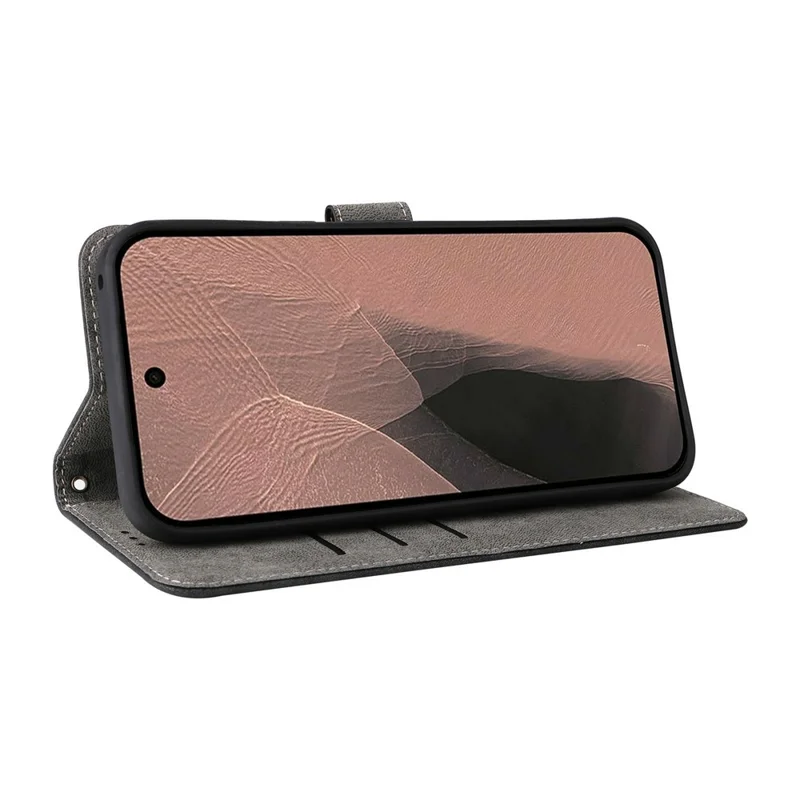 For Google Pixel 11  /  Pixel 11 Pro Wallet Case RFID Blocking PU Leather Phone Cover Stand with Strap - Black