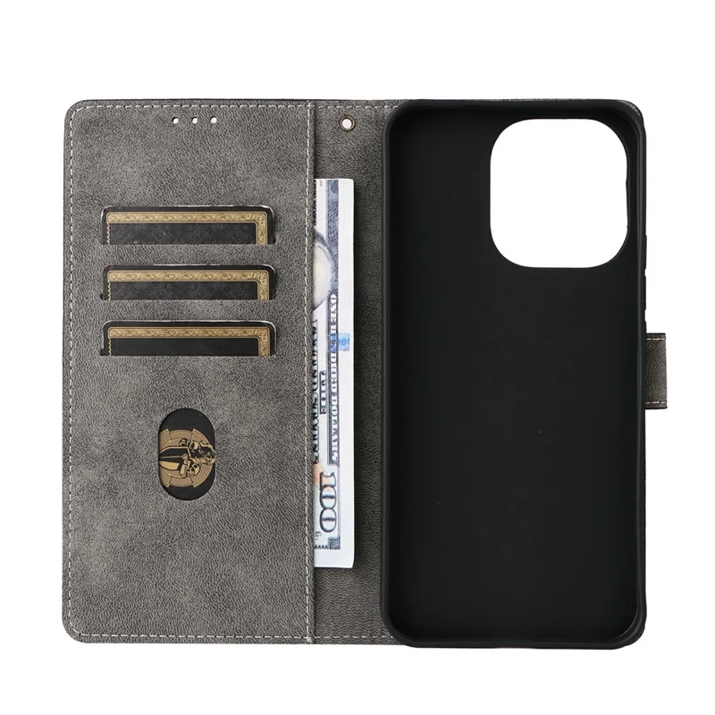 For Xiaomi Redmi Note 17 Pro 5G Wallet Case RFID Blocking PU Leather Phone Cover Stand with Strap - Black