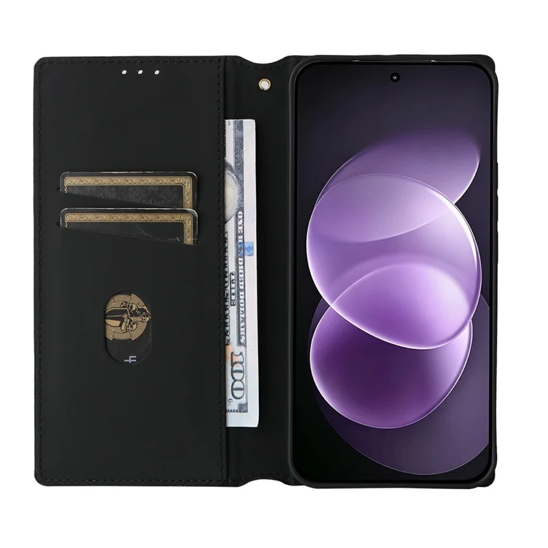 For Xiaomi Redmi Note 17 Pro 5G Case Wallet Rhombus Imprinted PU Leather Phone Cover - Silver