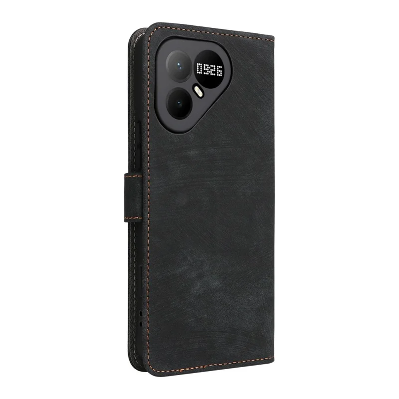 For TECNO Pova 8 Pro 5G Wallet Case RFID Blocking PU Leather Phone Cover Stand with Strap - Black