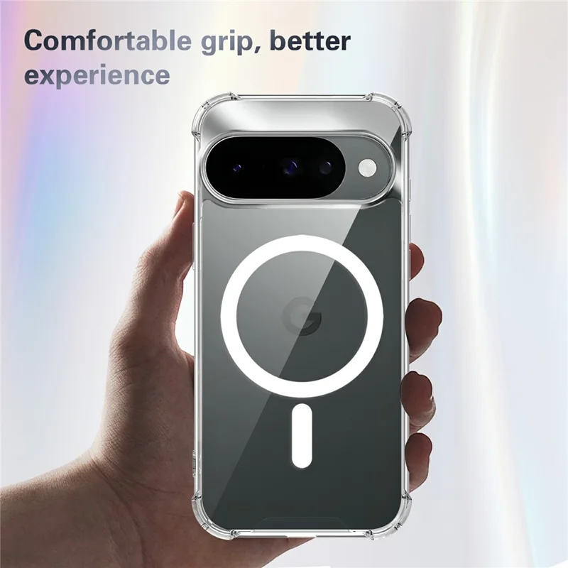 Clear Magnetic Case for Google Pixel 11 Pro  /  11 Airbag Shockproof 2.0mm TPU + PC Phone Cover - Transparent