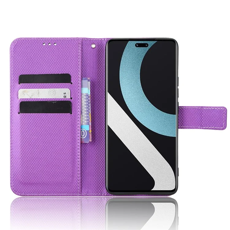 Per Xiaomi Civi 2 5G / 12 Lite NE 5G Diamond Texture PU Custodia in Pelle Portafoglio Anti-drop Flip Flip Pelle - Viola