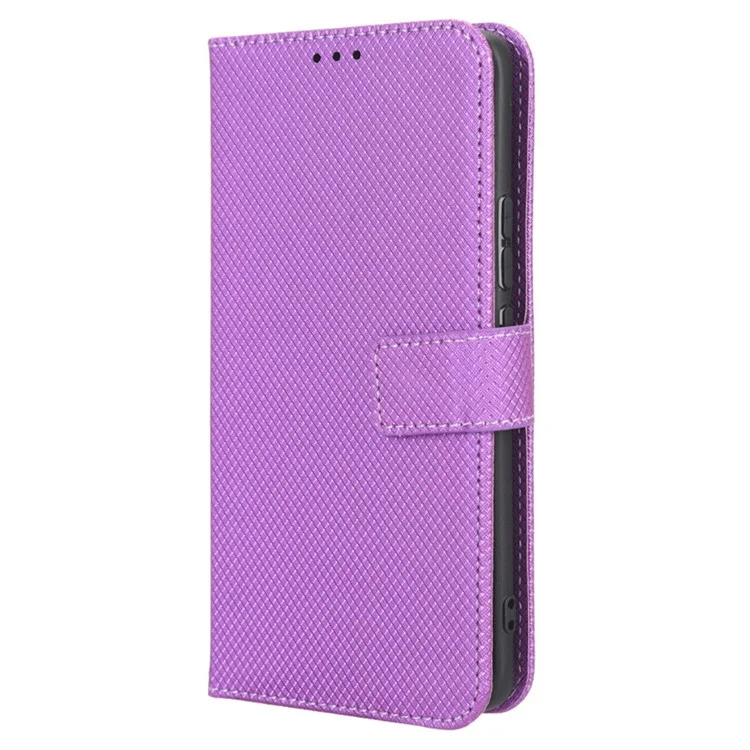 Per Xiaomi Civi 2 5G / 12 Lite NE 5G Diamond Texture PU Custodia in Pelle Portafoglio Anti-drop Flip Flip Pelle - Viola