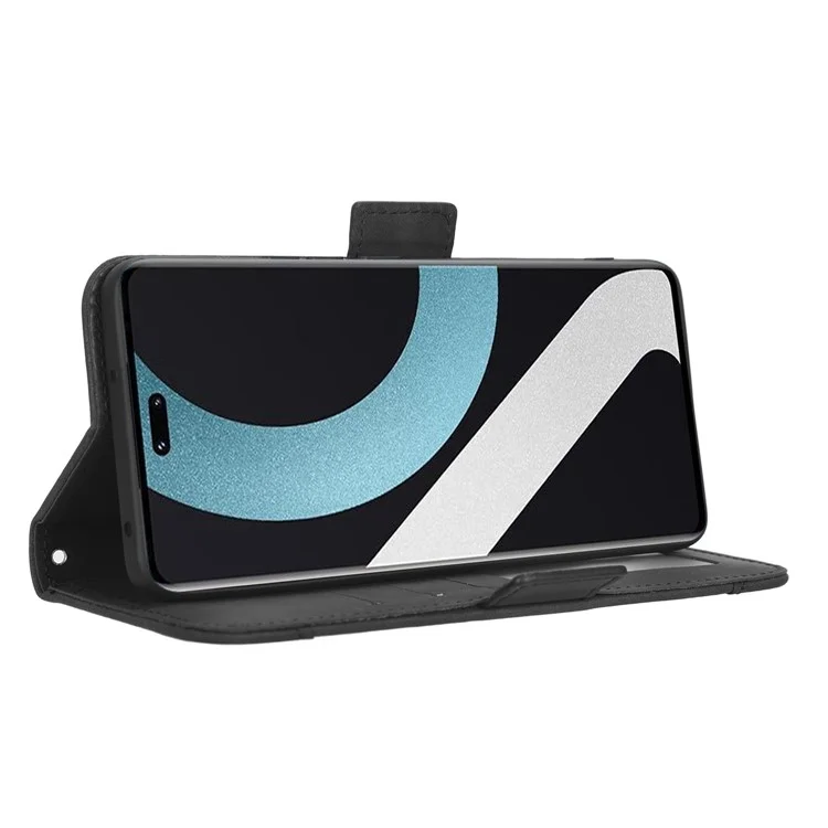 Для Xiaomi Civi 2 5G / 12 Lite NE 5G / 13 Lite PU Leather Wallet Flip Cover Multiple Card Slots Magnetic Closure Stand Function Folio Phone Case - Black