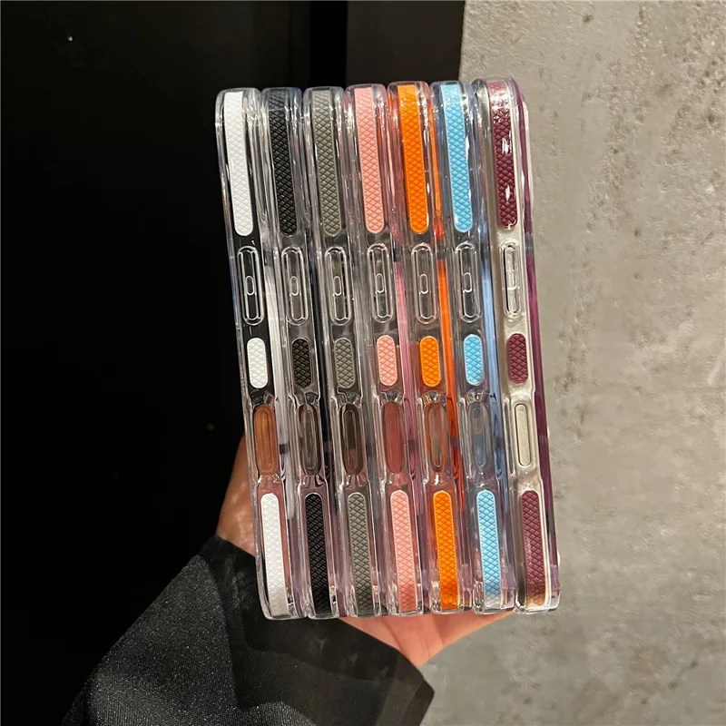 For iPhone 18 / 17 Magnetic Case PC + TPU Two-Color Shockproof Airbag Corner Transparent Phone Cover - Pink - 6