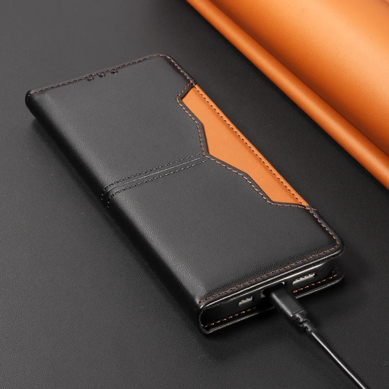 For iPhone 18 / iPhone 17 Wallet Case External Card Slot Magnetic Closing Leather Phone Cover - Black - 10