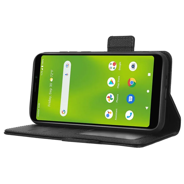 Для Дебюта по Крикету Smart Litchi Texture PU - Черный