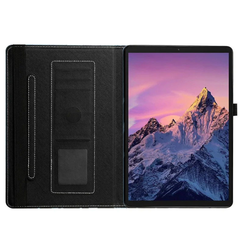 For Lenovo Tab One  /  Tab K9 Case Rotation Stand Pattern PU Leather + TPU Tablet Cover - Painted Cat