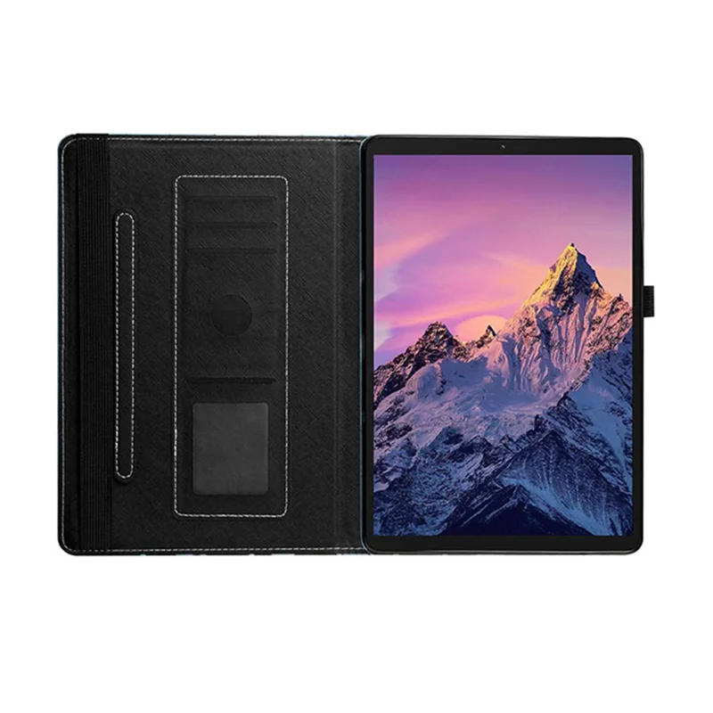 For Samsung Galaxy Tab A 10.1 (2019) Case Rotation Stand Pattern PU Leather + TPU Tablet Cover - Painted Cat