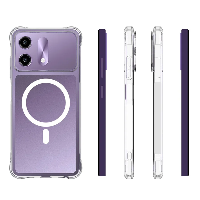 Bulk Purchasing for HMD Vibe2 5G Magnetic Case TPU Anti-drop Phone Back Cover - Transparent