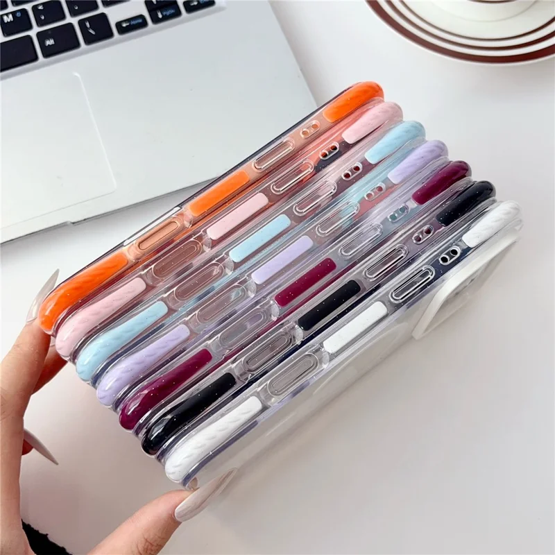For iPhone 18 Pro / 17 Pro Case Compatible with MagSafe Airbag Shockproof PC + TPU Clear Phone Cover - Orange