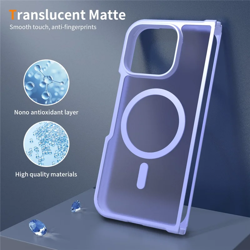 For Google Pixel 11 Pro Fold Magnetic Case TPU Frame Acrylic Back Phone Cover Skin Touch - Purple