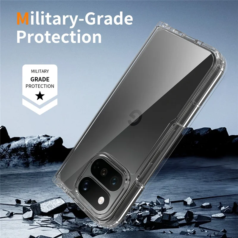 For Google Pixel 11 Pro Fold Case Anti-Scratch TPU + Acrylic Clear Back Phone Cover - Transparent