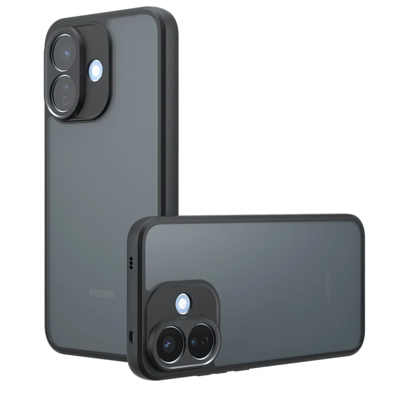 For Xiaomi Redmi Note 17 Pro 5G Case Skin-Touch TPU + PC Matte Phone Back Cover - Transparent Black