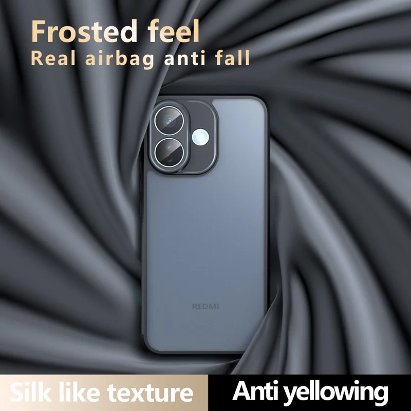 For Xiaomi Redmi Note 17 Pro 5G Case Skin-Touch TPU + PC Matte Phone Back Cover - Transparent Black