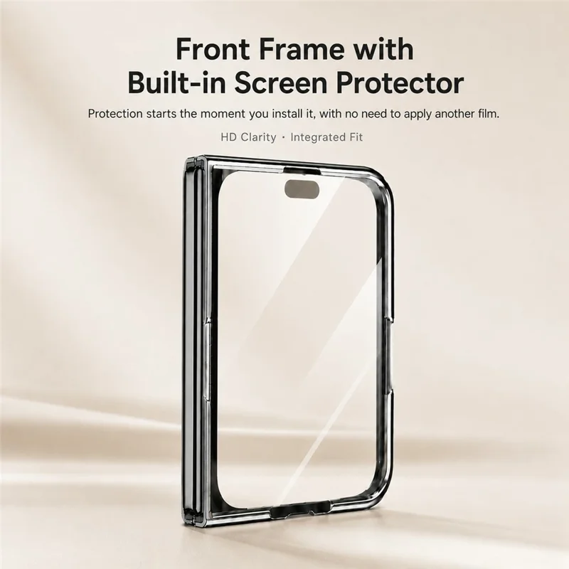For iPhone Fold Case met Standaard Elektrolytisch Verkoper PU Leer + PC Telefoonhoes met Schermbeschermer - Bruin