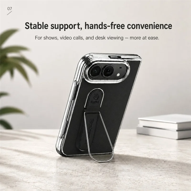 For iPhone Fold Case met Standaard Elektrolytisch Verkoper PU Leer + PC Telefoonhoes met Schermbeschermer - Bruin