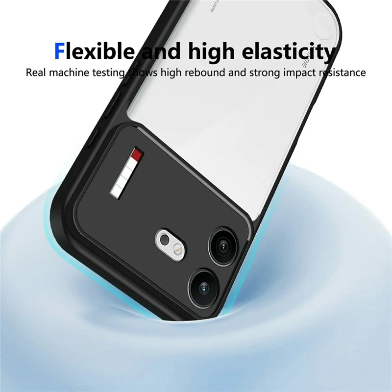 For Nothing Phone (4b) Case Matte Skin Touch Clear PC + TPU Shockproof Phone Back Cover - Black