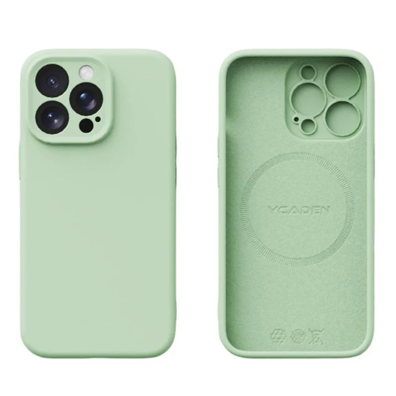 YCADEN For iPhone 13 Pro Max Magnetic Case Precise Cutouts TPU Phone Back Cover - Grass Green