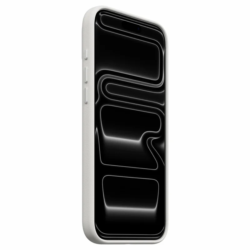 AULUMU for iPhone 18 Pro Max / 17 Pro Max Magnetic Case  Vegan Leather + PC Phone Cover - White