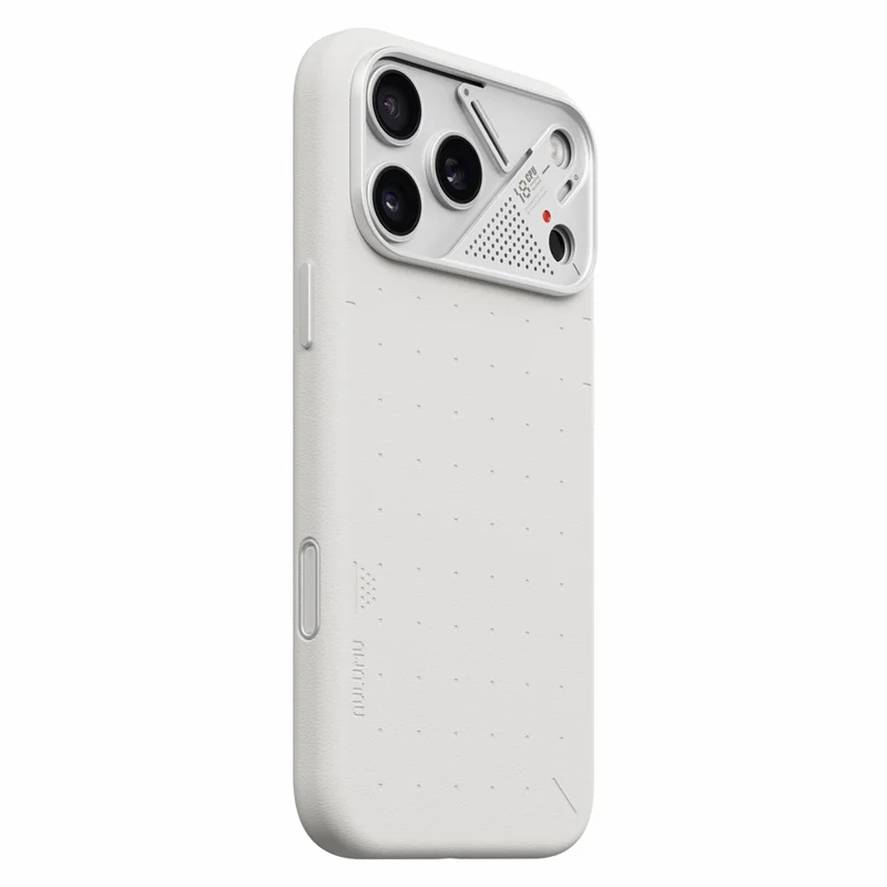 AULUMU for iPhone 18 Pro Max / 17 Pro Max Magnetic Case  Vegan Leather + PC Phone Cover - White