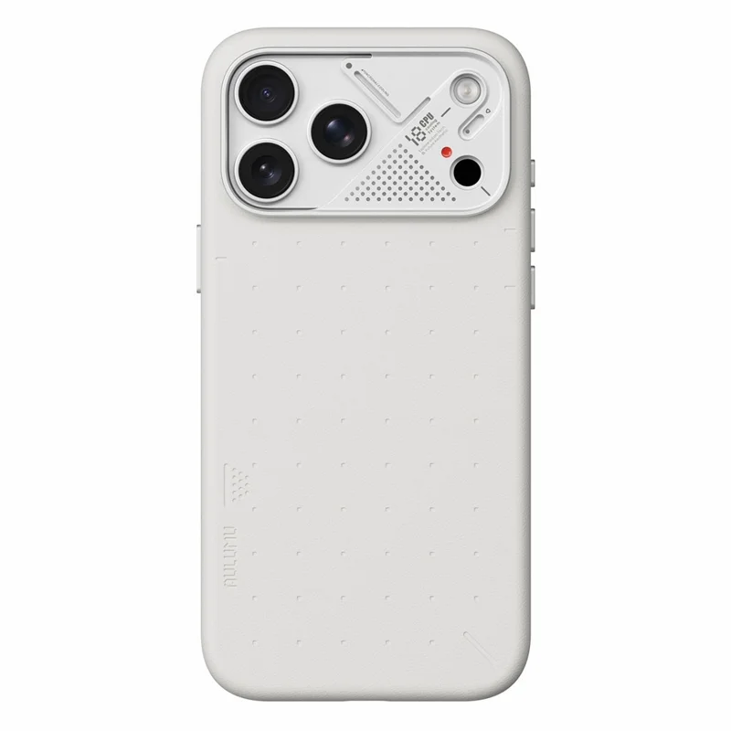 AULUMU for iPhone 18 Pro Max / 17 Pro Max Magnetic Case  Vegan Leather + PC Phone Cover - White