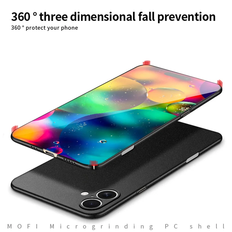MOFI for iPhone 18 Shield Matte Series PC Case Slim Fit Phone Cover - Black - 4