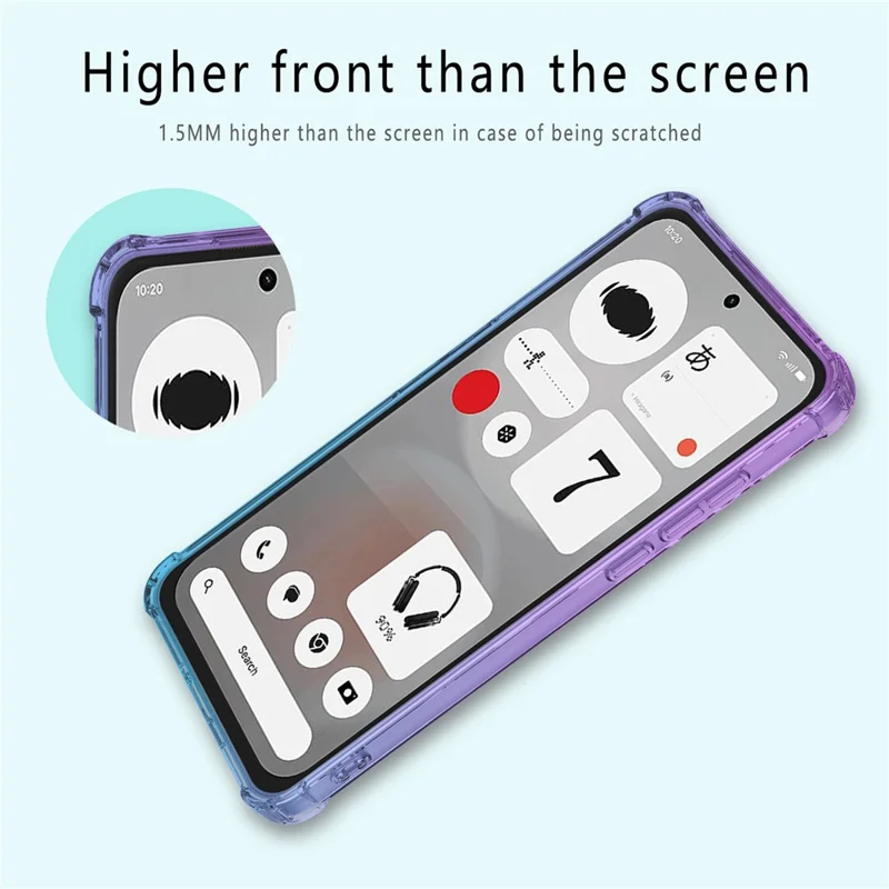 For Nothing Phone (4b) Case Gradient Color TPU Anti-Drop Phone Cover - Pink  /  Gold