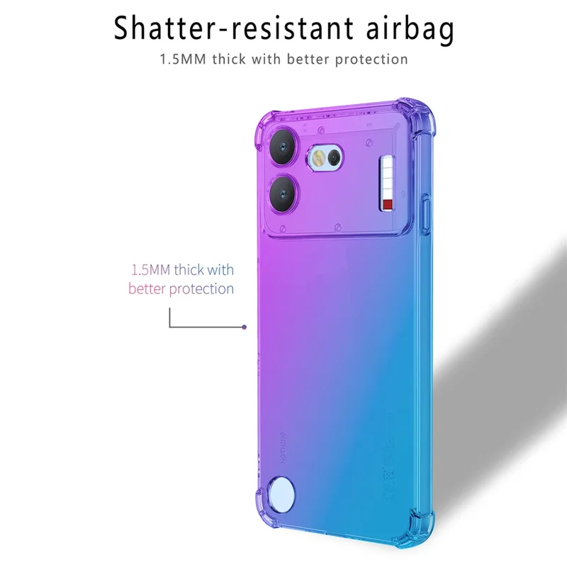For Nothing Phone (4b) Case Gradient Color TPU Anti-Drop Phone Cover - Pink  /  Gold