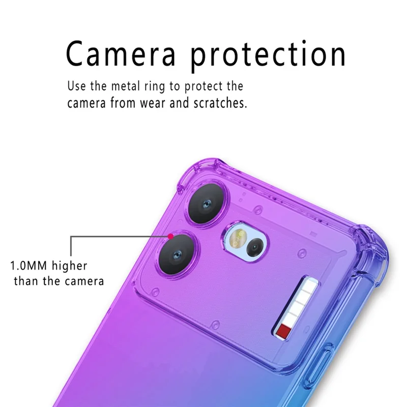 For Nothing Phone (4b) Case Gradient Color TPU Anti-Drop Phone Cover - Pink  /  Gold