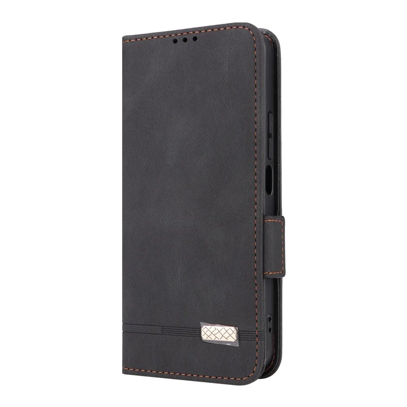 For Xiaomi Redmi Note 17 Pro+ 5G  /  Redmi Note 17 Pro Max 5G Case Leather Wallet Flip Phone Cover with Hardware Decor - Black