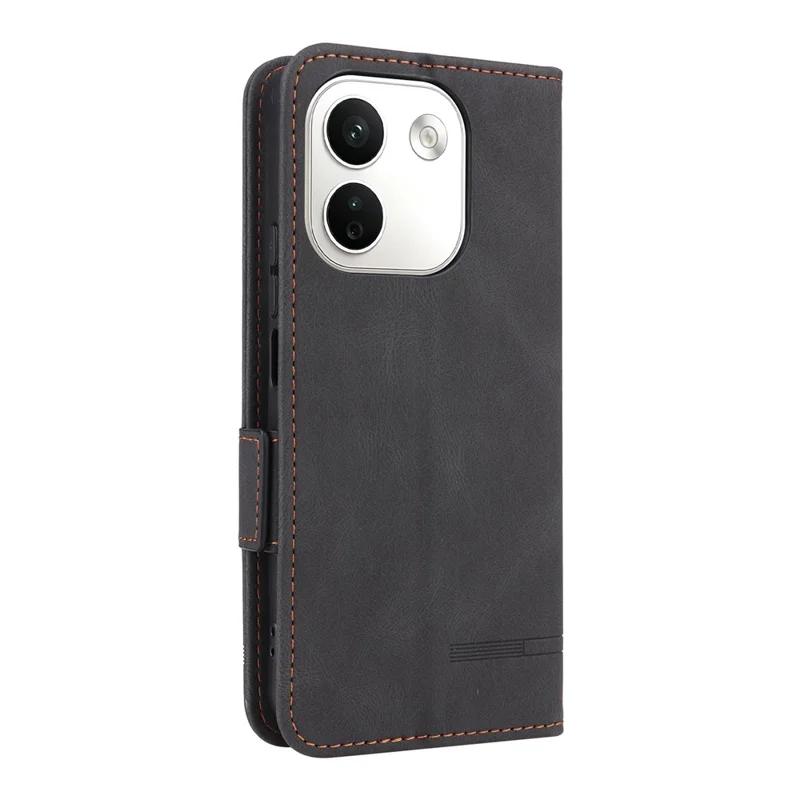 For Xiaomi Redmi Note 17 Pro+ 5G  /  Redmi Note 17 Pro Max 5G Case Leather Wallet Flip Phone Cover with Hardware Decor - Black