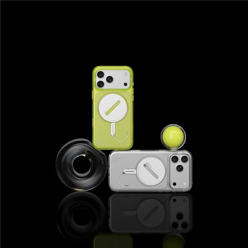 AULUMU for iPhone 18 Pro Max  /  17 Pro Max Magnetic Case Shockproof PC IML Luminous Phone Cover - Yellow Lemon
