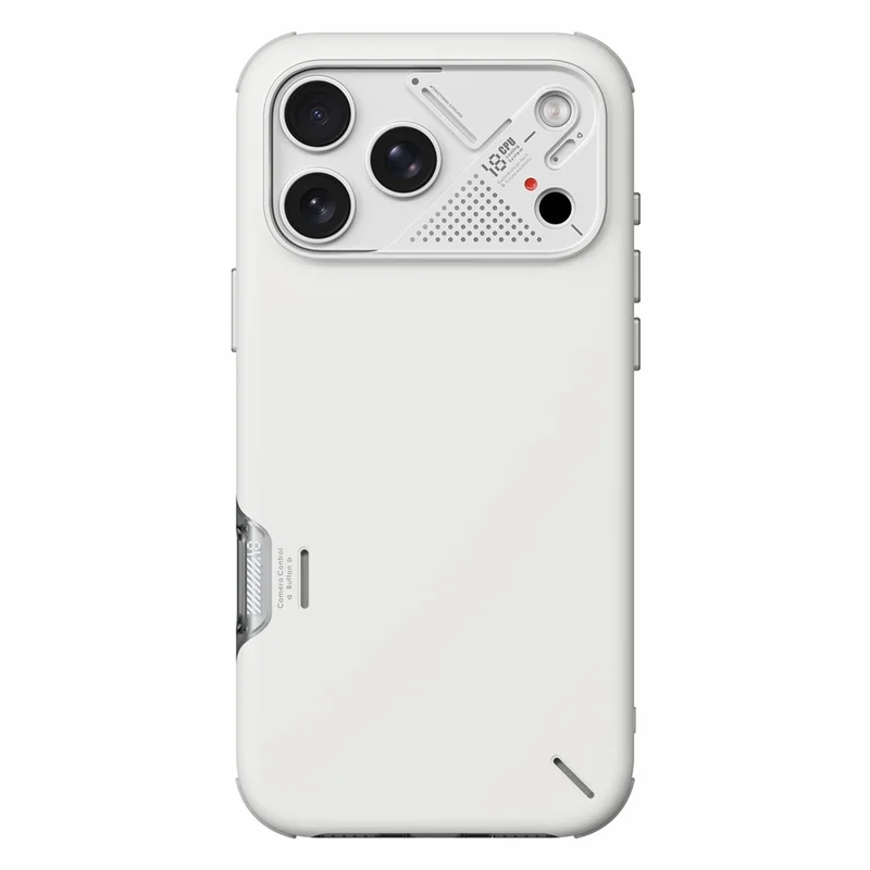 AULUMU For iPhone 18 Pro / 17 Pro Shockproof Case PC + TPU Phone Cover with Aluminum Alloy Camera Frame - White