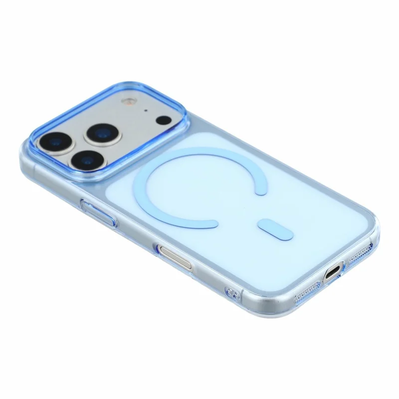 X-LEVEL til iPhone 18 Pro Max / 17 Pro Max Magnetisk Case, slank hærdet PC telefon bagdæksel - transparent blå