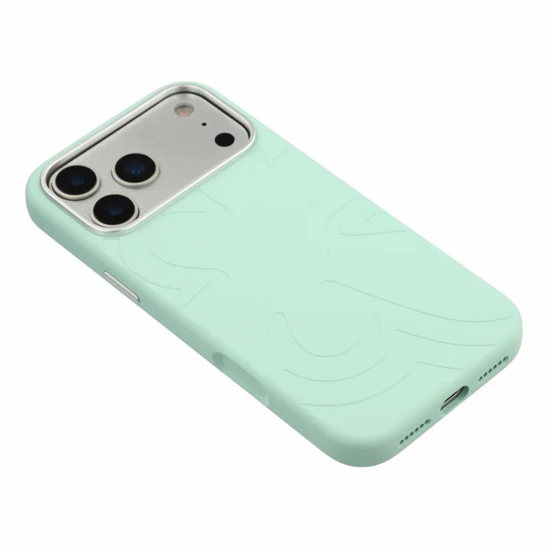 JAUCASE For iPhone 18 Pro / 17 Pro Case Compatible with MagSafe Metal Camera Frame Liquid Silicone Phone Cover - Green