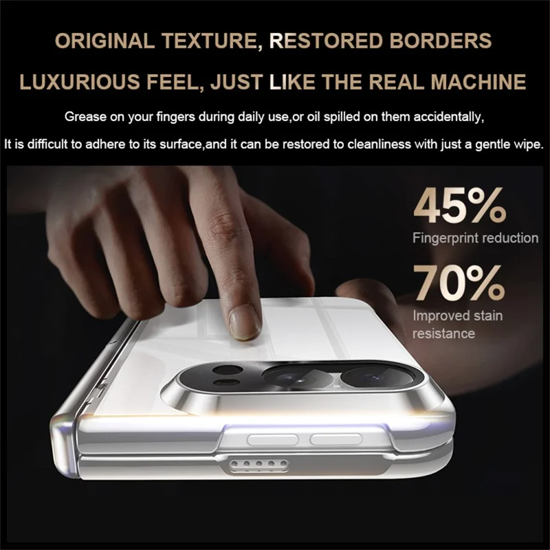 For iPhone Duo Case with HD Clear Tempered Glass Film , Hinge Kickstand Electroplating PC Phone Cover - Black