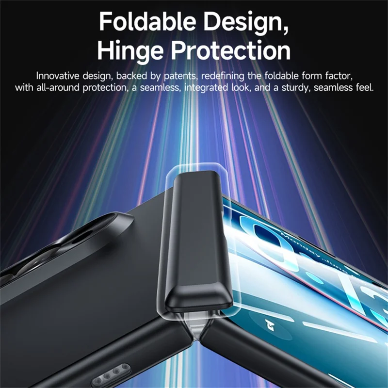 For iPhone Fold Case met Privacy Screen Protector Harde PC Skin-touch Telefoonhoes - Zwart
